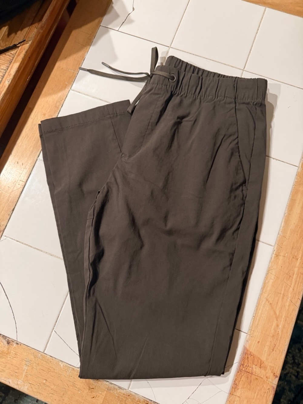 Men's weather vane  Drawstring Elastic Waist Pants - Olive